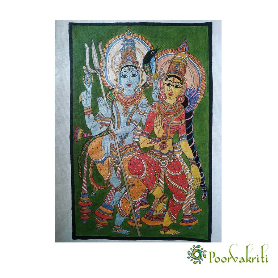 Shiv-Parvati Ji Green Back